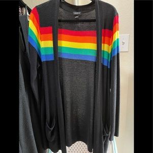 Torrid Rainbow Cardigan Size 1 🌈🏳️‍🌈